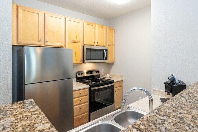 1HAB, 1BA - 706 ft² - Cocina - Retreat at City Center