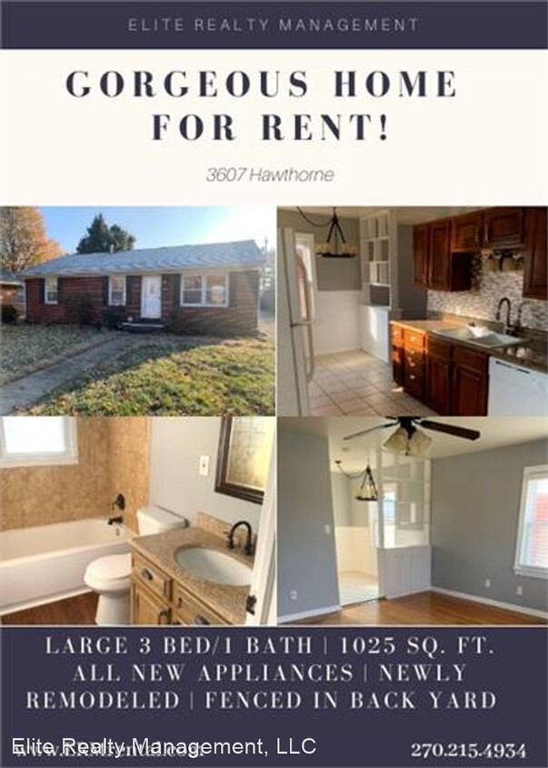 Primary Photo - 3 br, 1 bath House - 3607 Hawthorne Drive