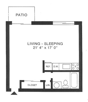 Studio 413 sq. ft. - Scenic Ridge at Amberlands