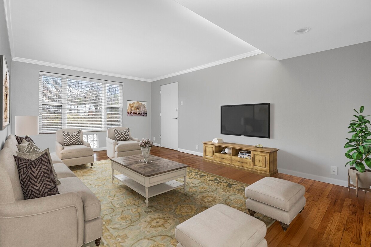 Living Room - virtual staged furniture - 10128 Manchester Rd