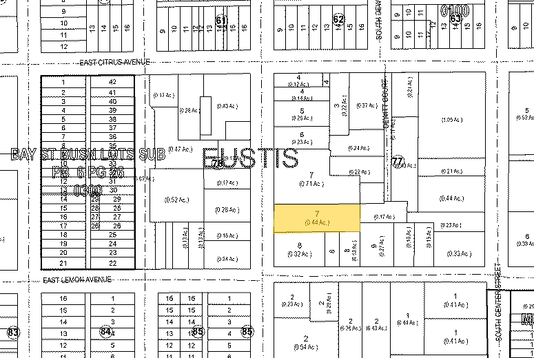 Mapa de la parcela - 205 S Grove St