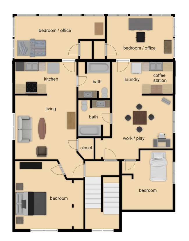 Top Floor Unit - Floor play - 6323 6th Ave NE