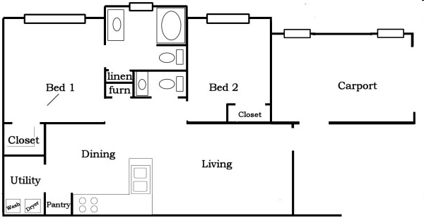 2 1.5 baños de las habitaciones - Greenbrooke Senior Community