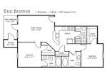 The Boston - Two Bedroom, Two Bath (C1)