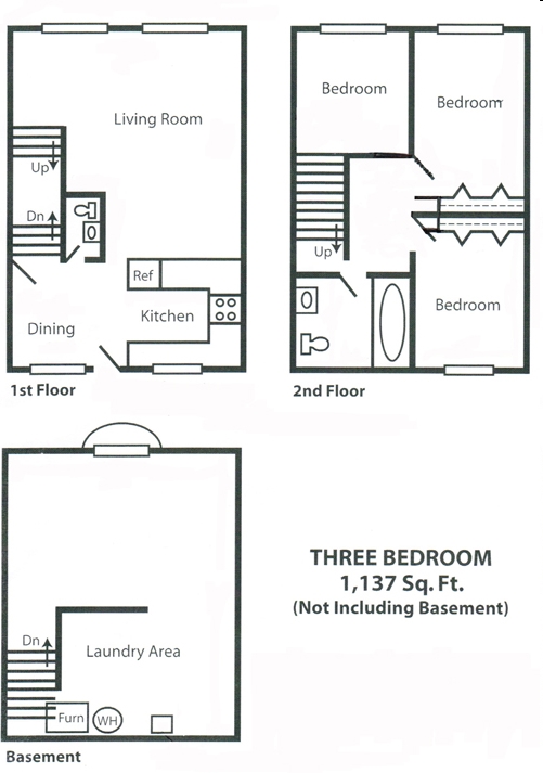 3 HAB/1.5 BA - Parker Place Apartments