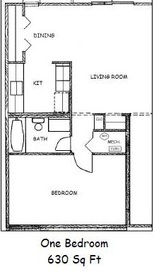 1HAB/1BA - Woodbridge Apartments