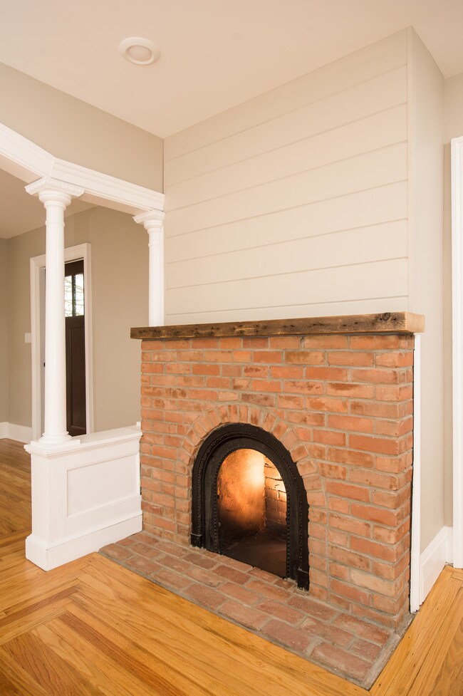 Exposed Brick Fireplace - 22 Lincoln Ave