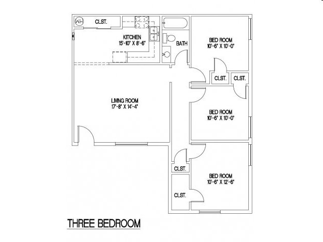 3BR/1BA - Spring Valley Apartments