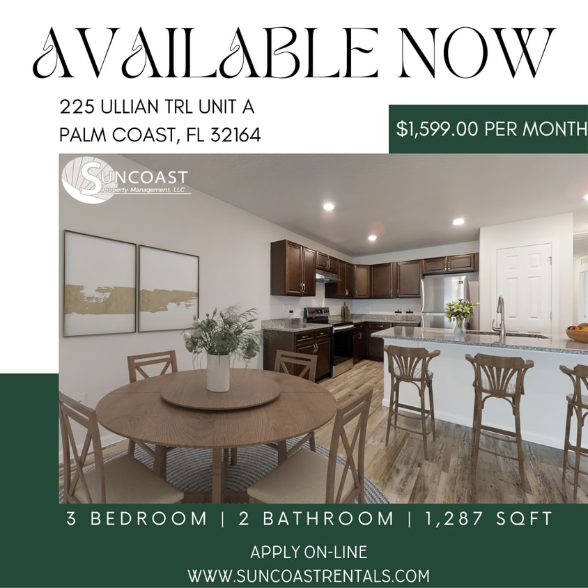 Stunning 3/2 Duplex in Palm Coast Seminole... Apartment for Rent in