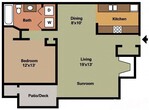 1 bed - 1bath