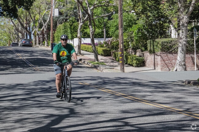 Piedmont residents zip up and down the neighborhood's hills on bicycles.