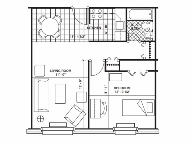 1BR/1BA - Hayes Student Living