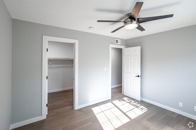 2BR, 1BA - 1012SF - Primary Bedroom - Pacific Palms Apartments