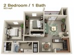 B1 - Two Bedroom One Bath