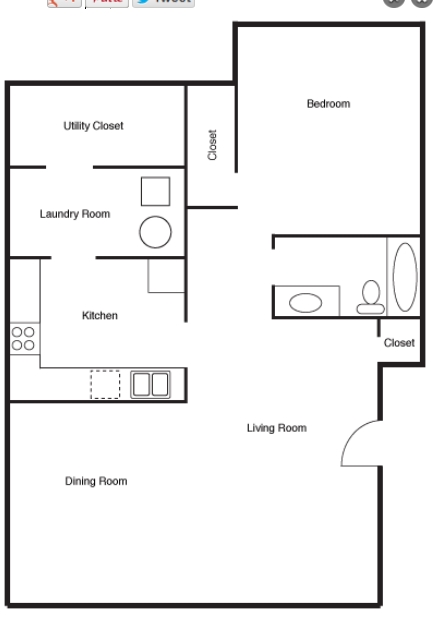 Plano de planta - Woodland Cove Luxury Apartments