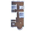 1 Bedroom Floor Plan A2 664 3