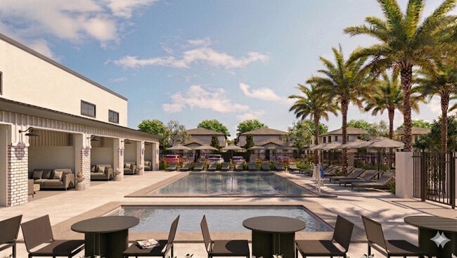 Pool and Covered Cabanas - Ranch West