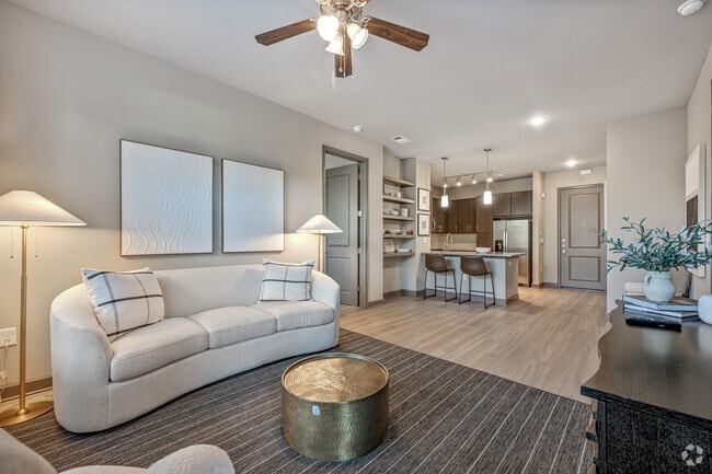 2BR, 2BA - 1,126SF - Living Room - Radius West Midtown