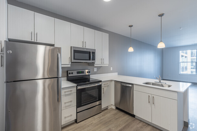 1 BR, 1 BA - 740SF - Kitchen - The Residences at Harlan Flats