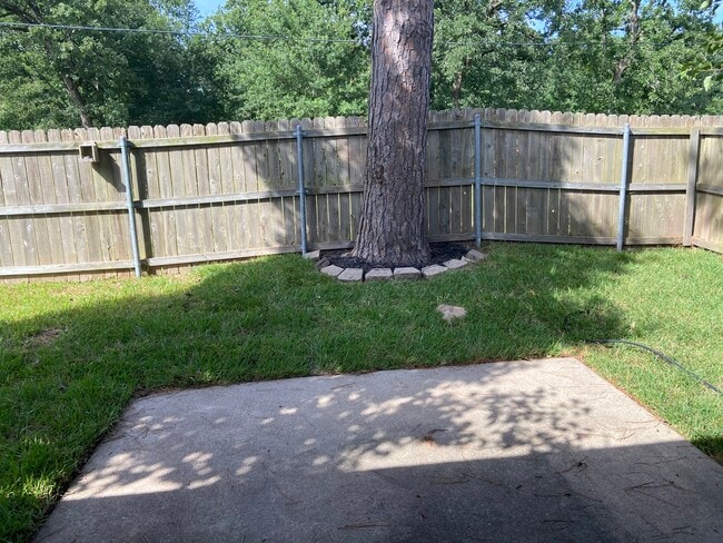 Privacy fenced backyard with patio - 105 Bolero Way