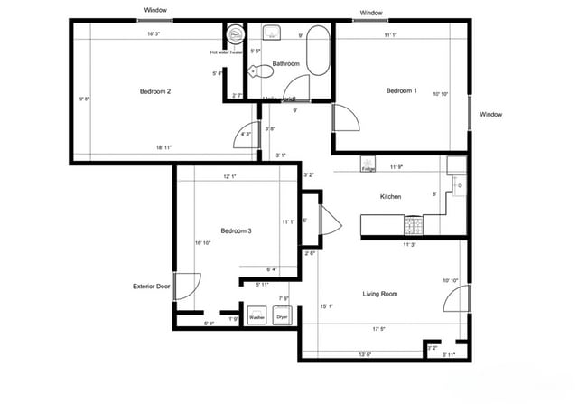 Building Photo - 3 Bedroom 1 Bath One block from Campus!