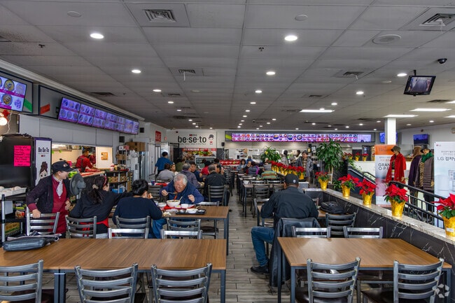BeSeTo is a Korean food court, named for the capital cities of Beijing, Seoul and Tokyo, in nearby Catonsville.
