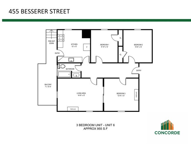 Plan d'étage - 455 Besserer St