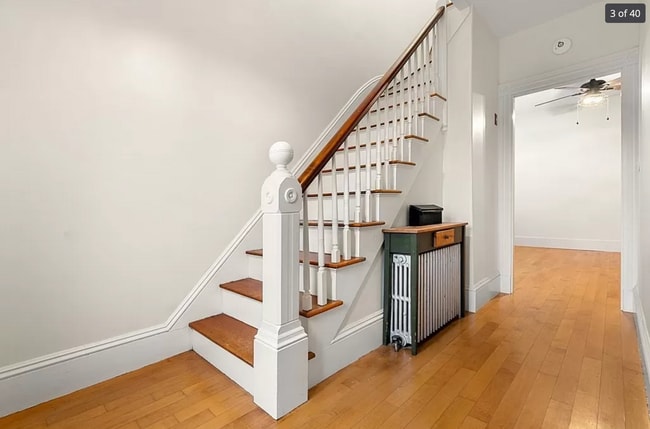 Foyer and staircase to Unit B - 35 Lincoln Ave
