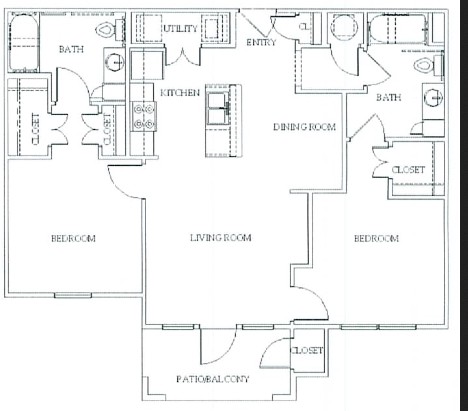 Plano de planta - Spring Lake Apartments