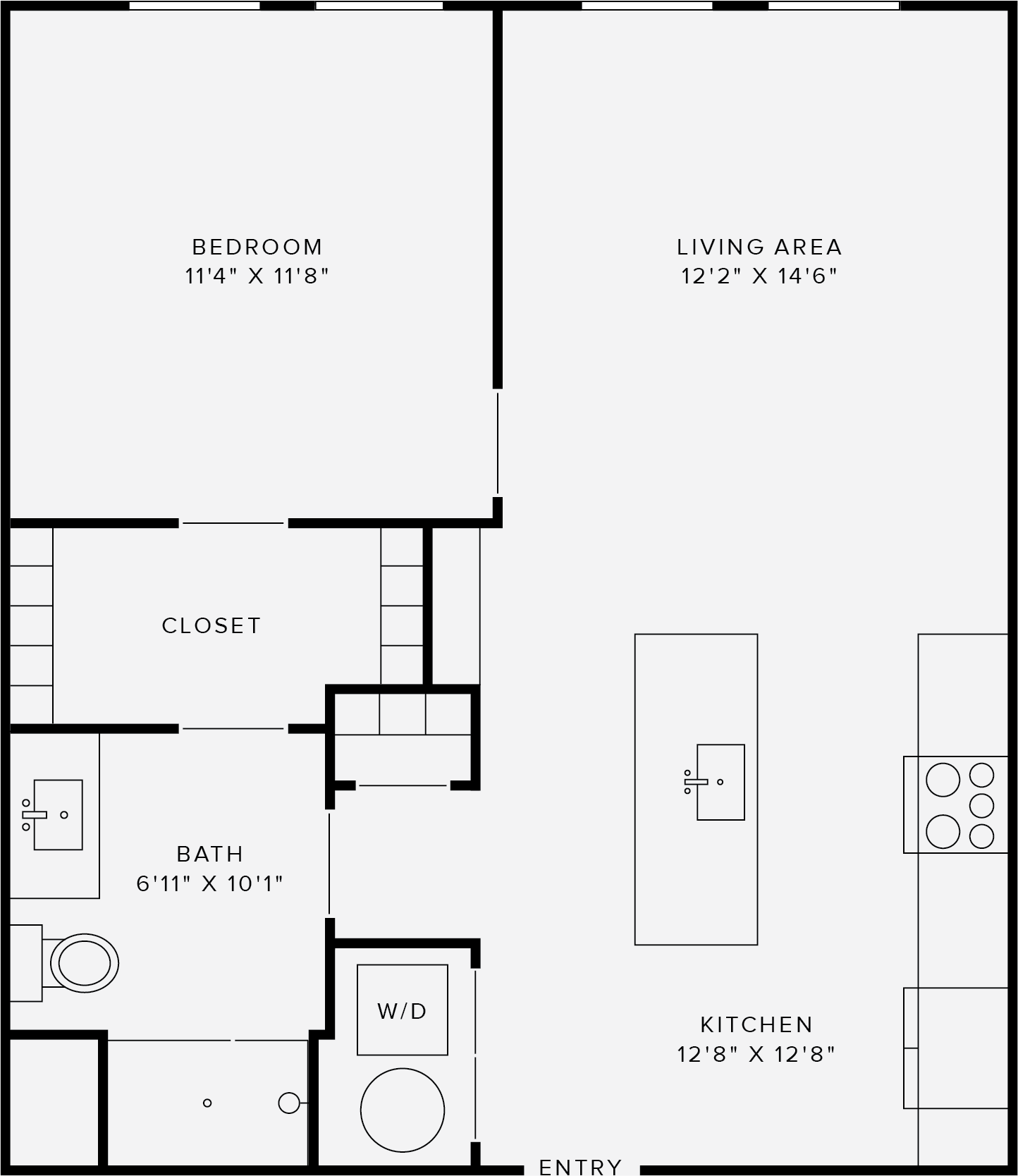 Quarter Phase II – 1 Bedroom 1A