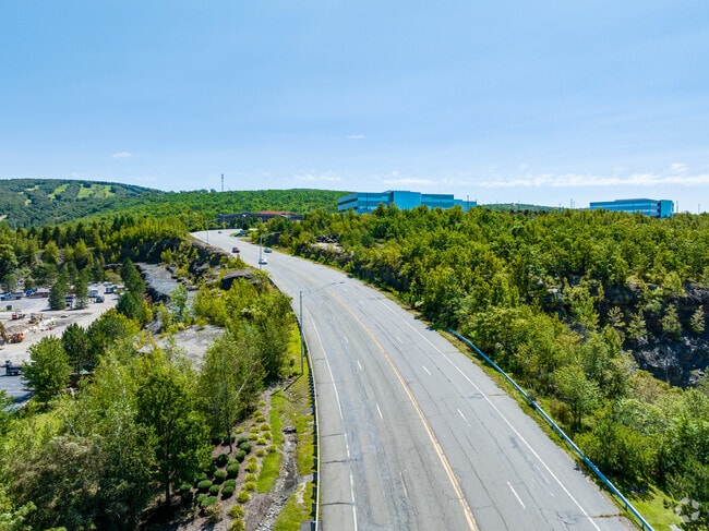 Local roads weave through the woods and mountains in Moosic.