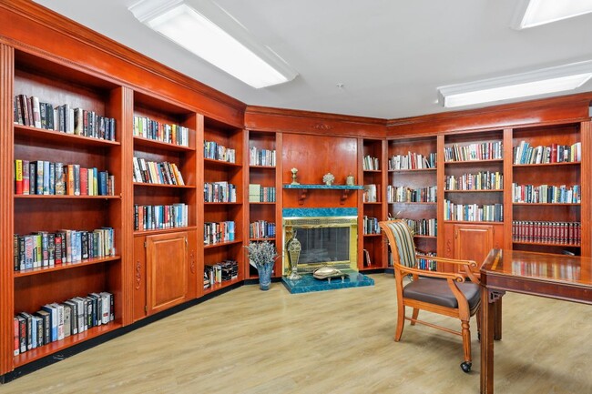 Library Shelves - Pin Oak Village Senior Apartments, 55+