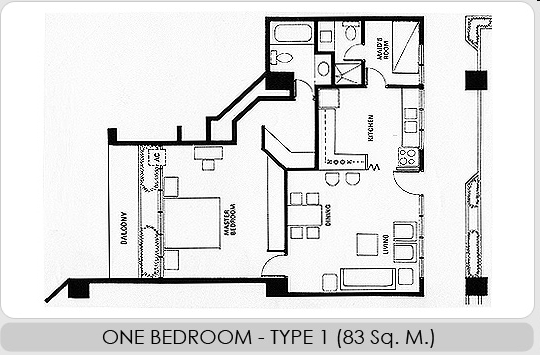 1BR/1.5BA - Echelon Towers