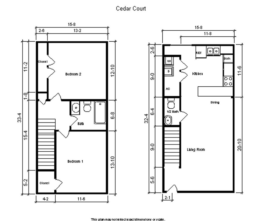 2HAB/1.5BA - Cedar Court
