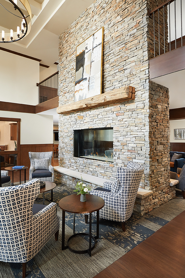 Fireplace/lobby area - Kensington Senior Living