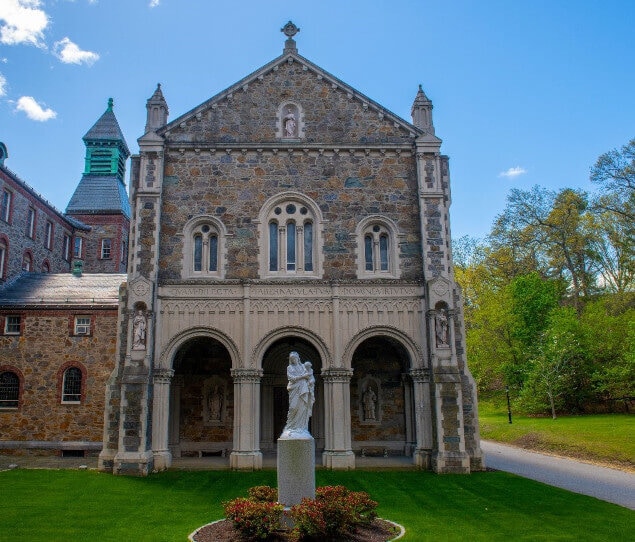Saint John’s Seminary in Brighton on a lovely spring day