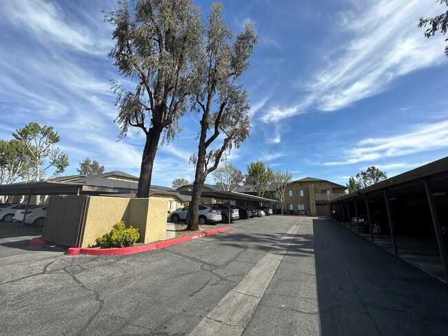 Covered parking at Riverdale Apartment Homes in Hemet, California. - Riverdale Apartments