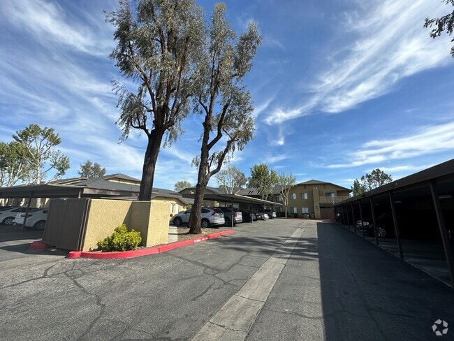 Covered parking at Riverdale Apartment Homes in Hemet, California. - Riverdale Apartments