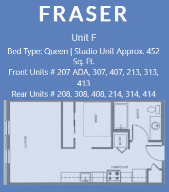 Diseño plano de Fraser - King Street Flats