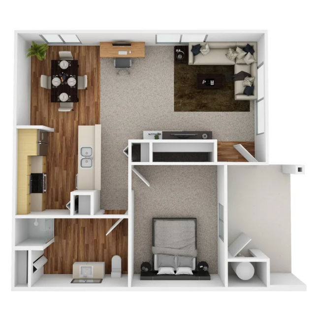 1 dormitorio, 1 baño, 712 pies cuadrados - Madrean Vista