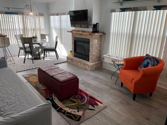 Living Area & Dining - 106 6th Ave