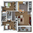 2Bd. 2Bt. (975sqft)