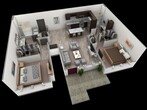 2 BR Grand Courtyard Garage