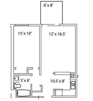 1HAB/1BA - Bridge Village