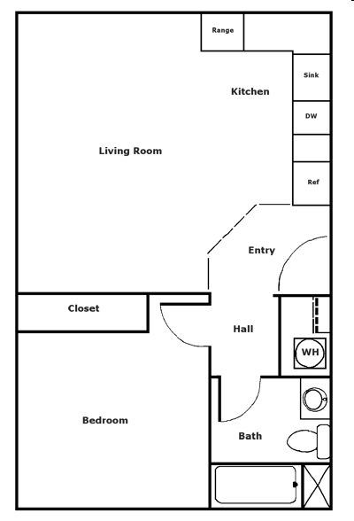 1HAB/1BA - Millennium Apartments