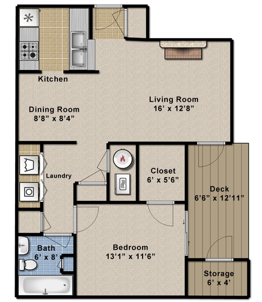 Plano de planta - Hillsborough Apartments