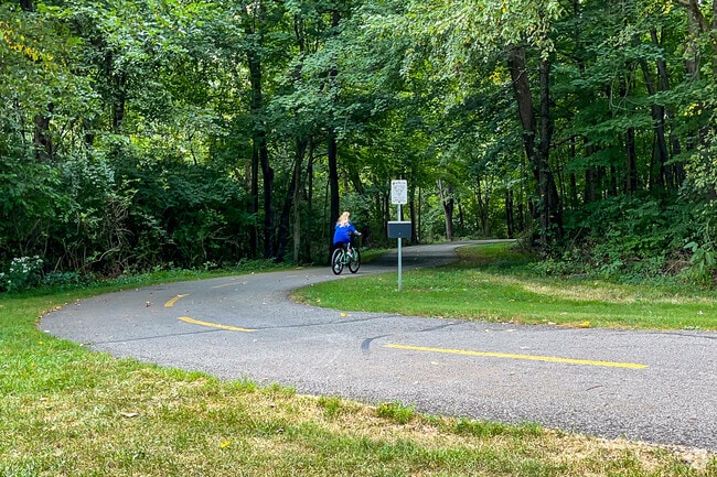 Three Creeks Park has a series of bike paths that run through it.