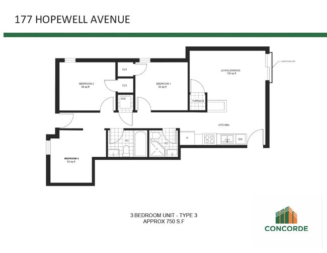 Plan d'étage - 177 Hopewell Av