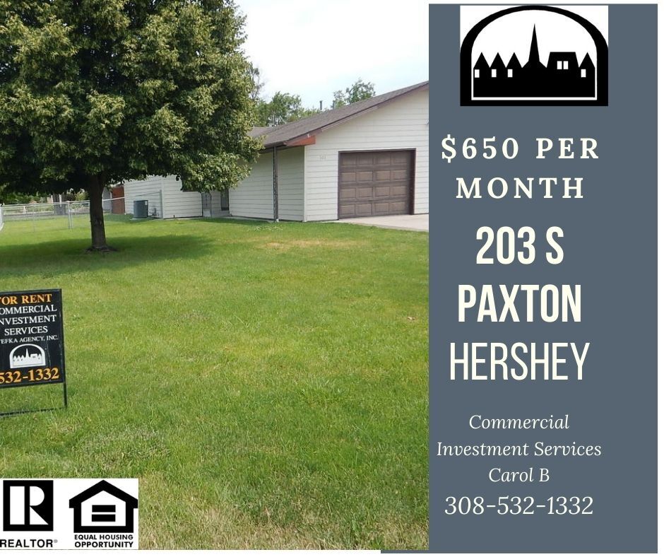 203 S Paxton Ave, Hershey, NE 69143 Townhome Rentals in Hershey NE