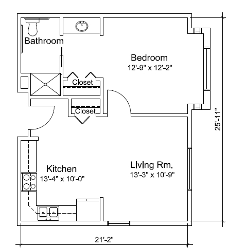 1BR/1BA - Creekside Apartments